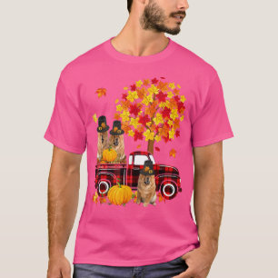 Camiseta Three Chow Chow Dogs On Pickup Truck Thanksgiving