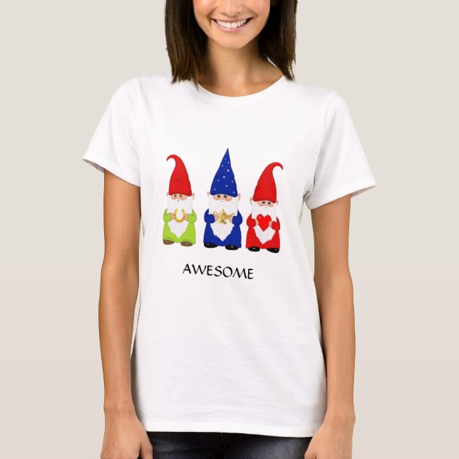 Camiseta Three Cute Gnomes T-Shirt (Anverso)
