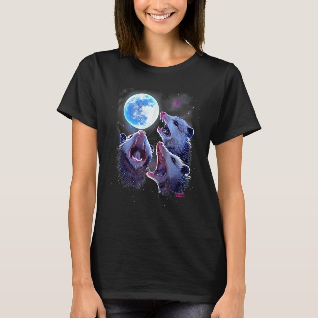 Camiseta Three Opossums Howling At The Moon  Possums (Anverso)