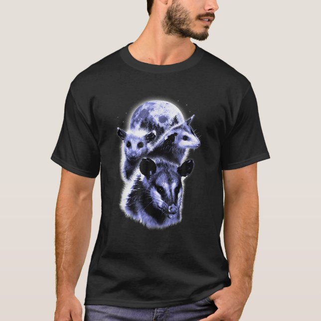 Camiseta Three Opposum Moon With 3 Possums And Dead Moon (Anverso)