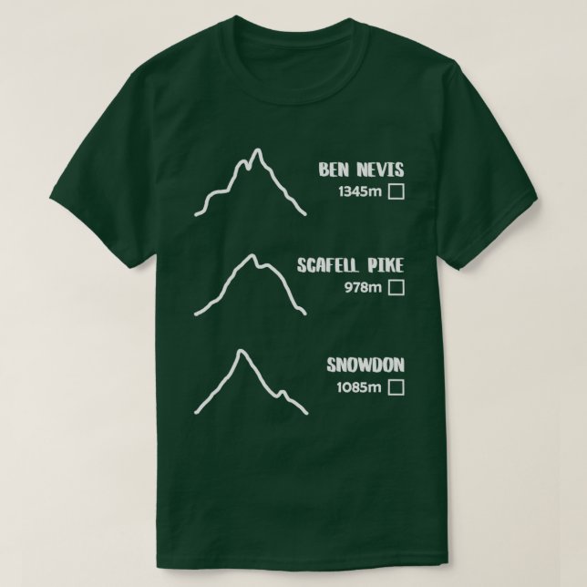 Camiseta Three Peaks Challenge TickOff (Diseño del anverso)