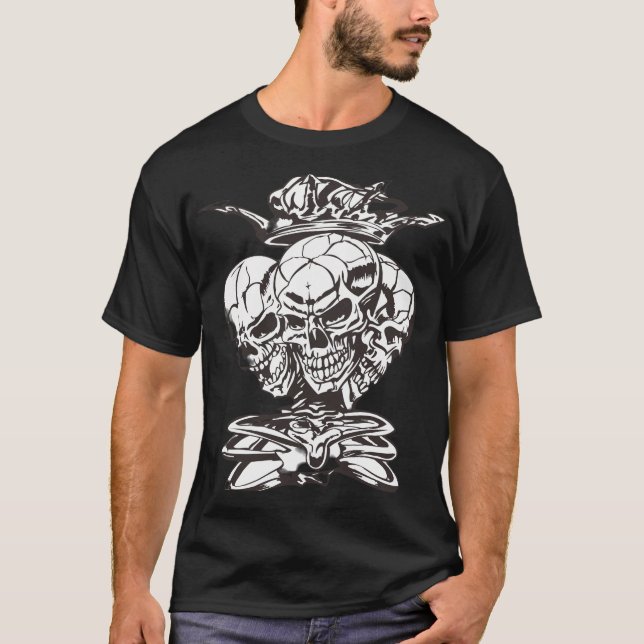 Camiseta Three Skulls with Crown (Anverso)
