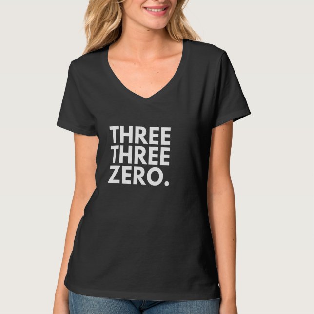 Camiseta THREE THREE ZERO Código de área 330 Akron OH Ohio  (Anverso)