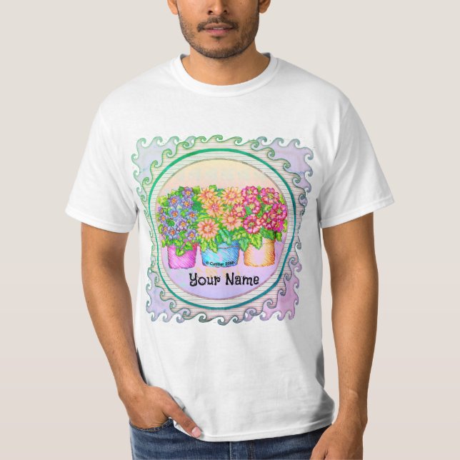 Camiseta Three Vases Flowers (Anverso)