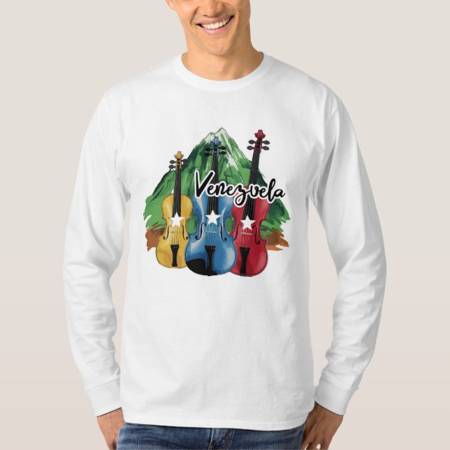 Camiseta three Venezuelan violins (Anverso)