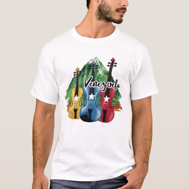 Camiseta three Venezuelan violins (Anverso)