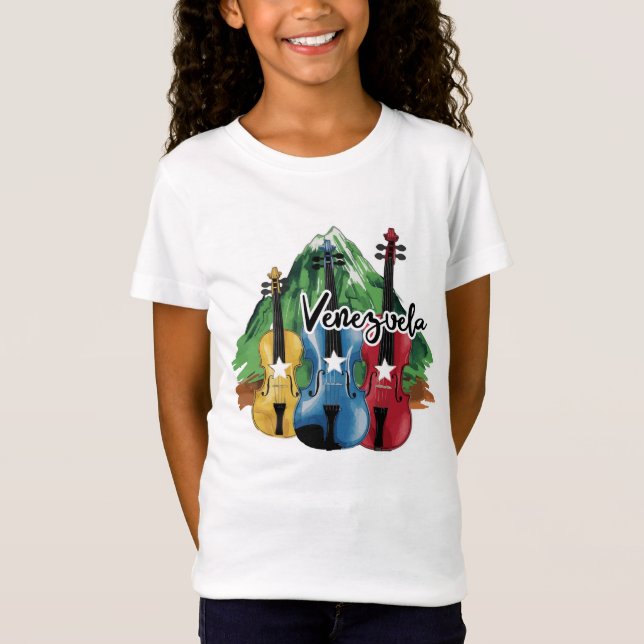 Camiseta three Venezuelan violins (Anverso)