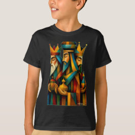 Camiseta Three Wise Men Abstract Nativity Art