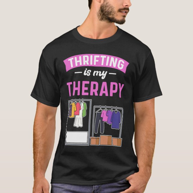 Camiseta Thrifle Es Mi Terapia Thrift Shop Thrifter Thrif (Anverso)