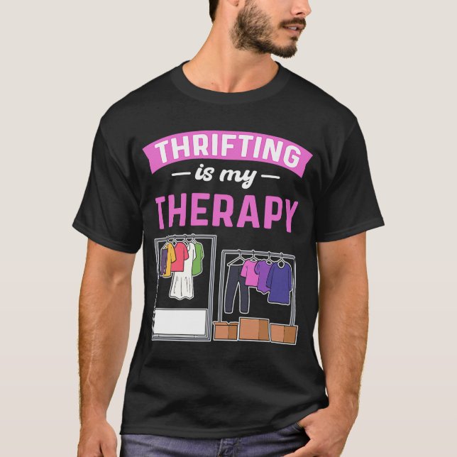 Camiseta Thrifle Es Mi Terapia Thrift Shop Thrifter Thrif (Anverso)