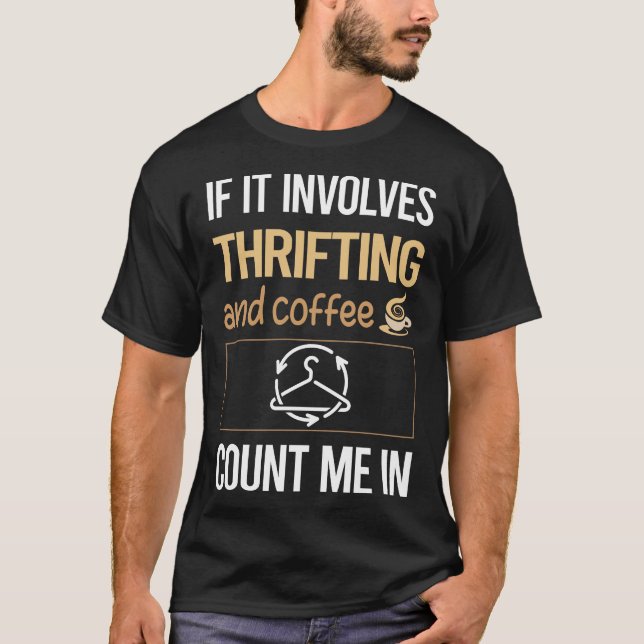 Camiseta Thrift del café de amor (Anverso)