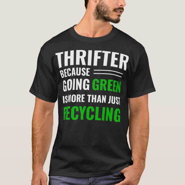 Camiseta Thrifter De Tee De Reciclaje De Afilamiento Ecológ (Anverso)