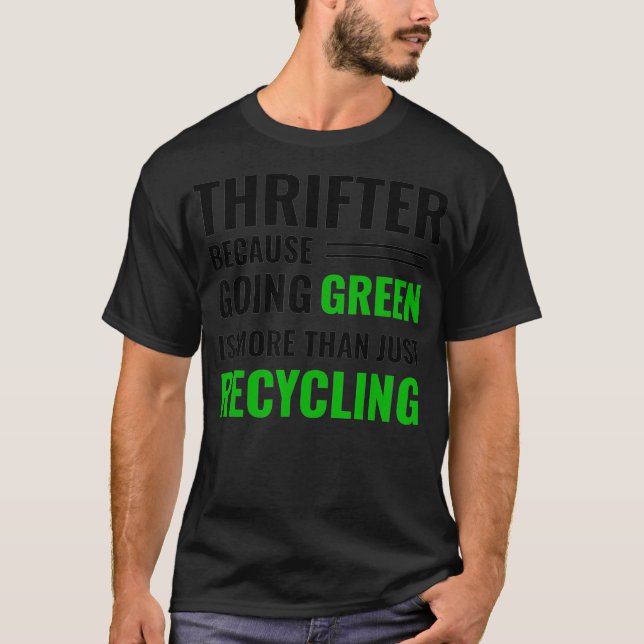 Camiseta Thrifter De Tee De Reciclaje De Fuego Verde _2  (Anverso)