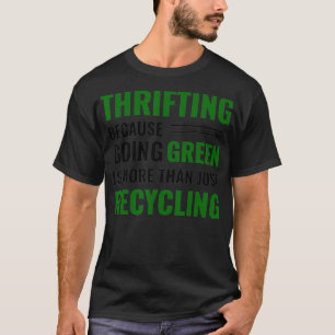 Camiseta Thrifter De Tee De Reciclaje De Fuego Verde _4
