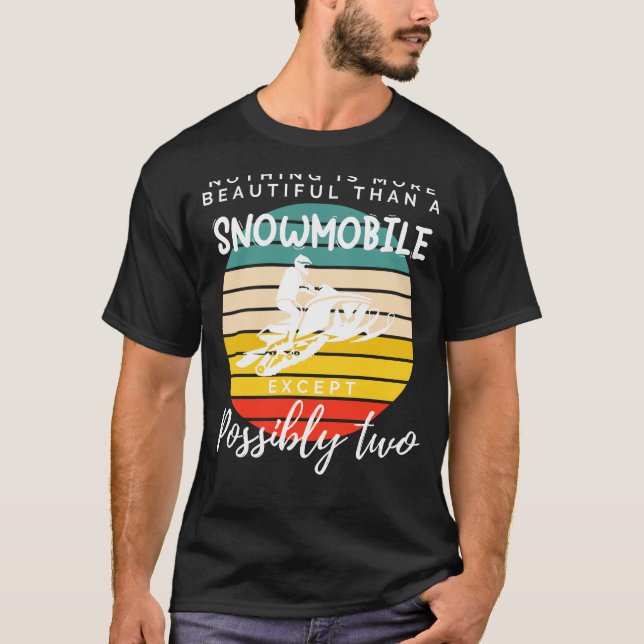 Camiseta Thrill Doble De Snowmobile: Abrazar La Belleza De  (Anverso)