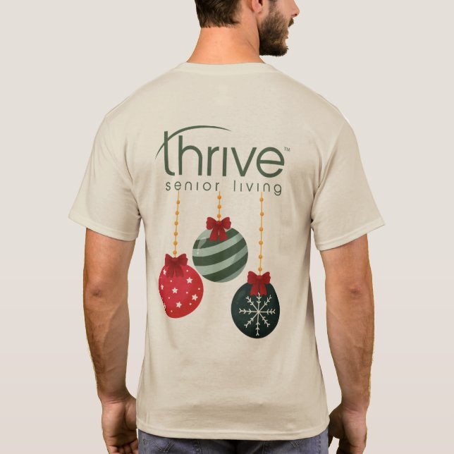 Camiseta Thrive Christmas Ornaments TShirt (Reverso)
