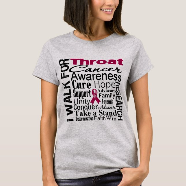 Camiseta Throat Cancer Awareness Walk (Anverso)