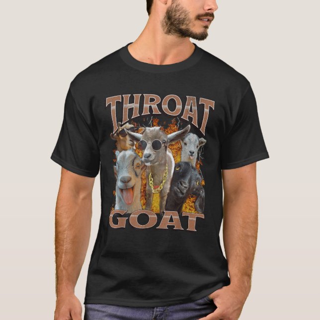 Camiseta Throat Goat Funny Offensive Adult Humor Y2K Graphi (Anverso)
