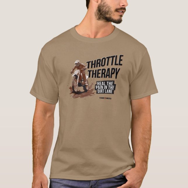Camiseta Throttle Therapy Dirt Bike T-Shirt - Brown Savana (Anverso)