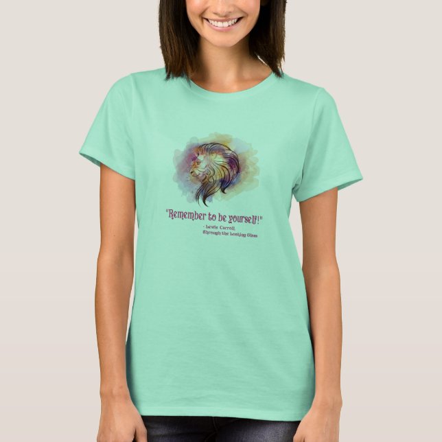 Camiseta Through the Looking Glass Carroll Quote Shirt (Anverso)