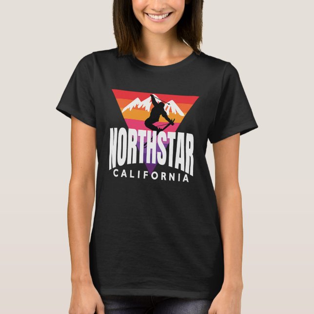 Camiseta Throwback Northstar Skier Northstar California Vin (Anverso)