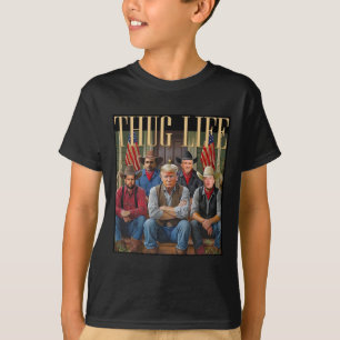 Camiseta Thug Trump Vance Kennedy Elon Para Life Graphic