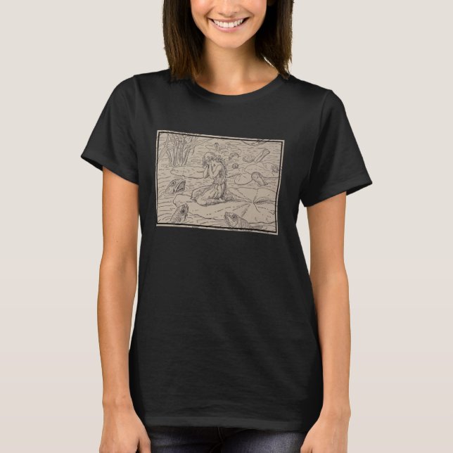 Camiseta Thumbelina en un Lilly Pad Llorando (Anverso)