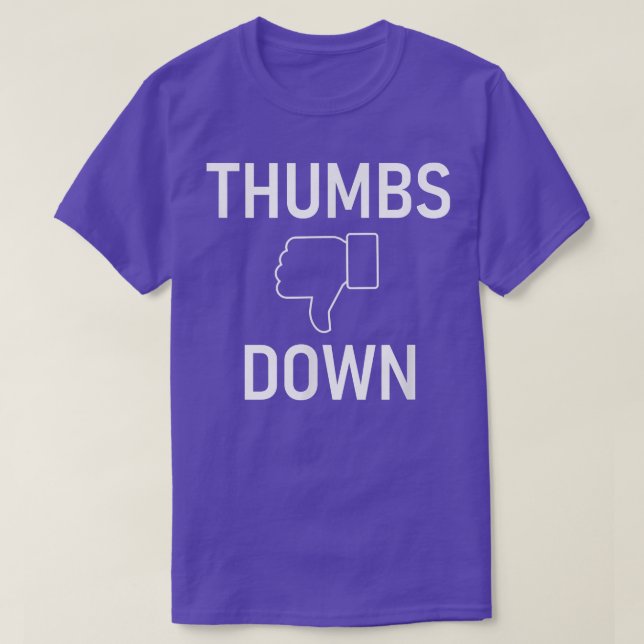Camiseta Thumbs Down, Funny, Jokes, Sarcastic  (Diseño del anverso)
