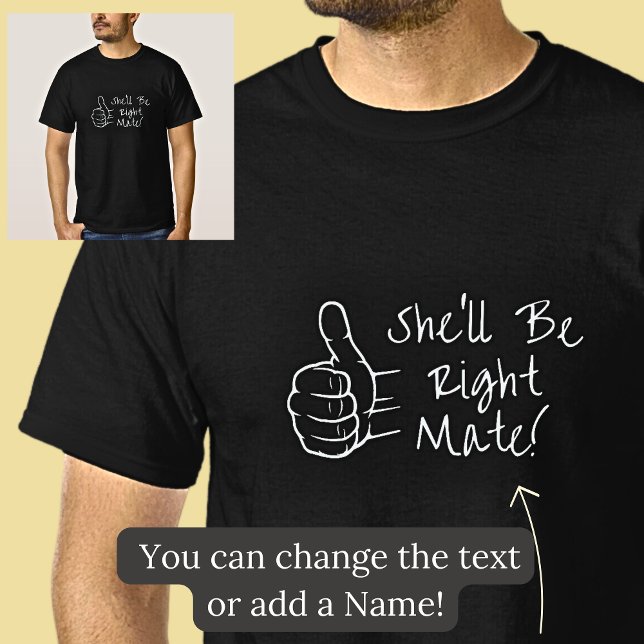 Camiseta Thumbs Up Ella será la portada derecha en negro (Subido por el creador)