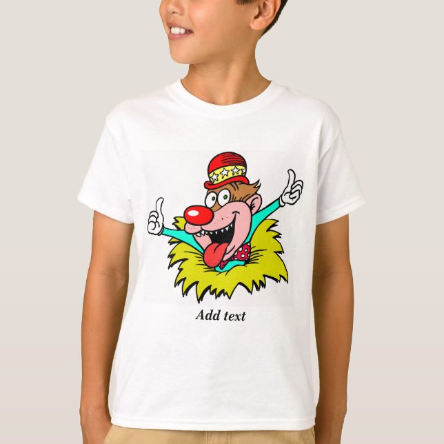 Camiseta ThumbUp, divertido PLANTILLA de payaso, (Anverso)