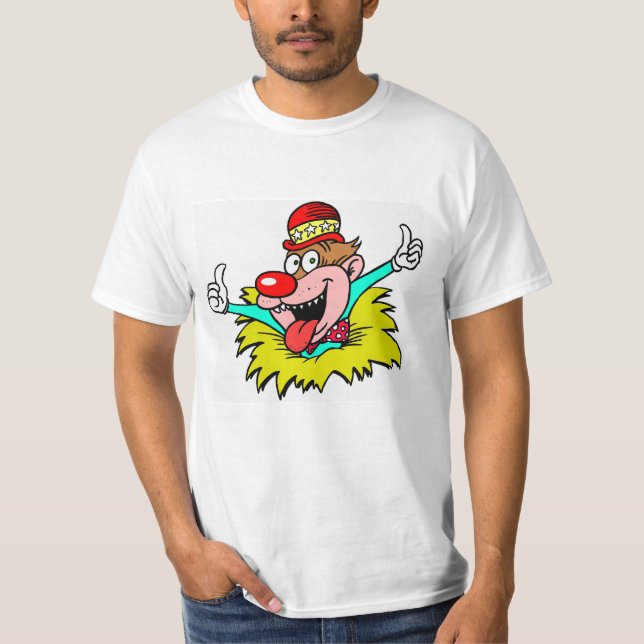 Camiseta Thumbup, payaso divertido, (Anverso)