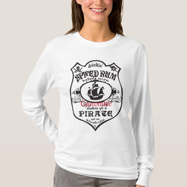 Camiseta Thunder_Cove, bebida pirata de ron picada   (Anverso)