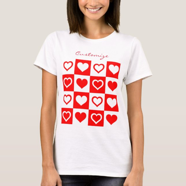 Camiseta Thunder_Cove con el patrón de trazo de los corazon (Anverso)