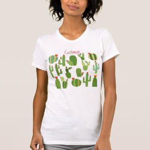 Camiseta Thunder_Cove de diversas plantas de cactus con flo