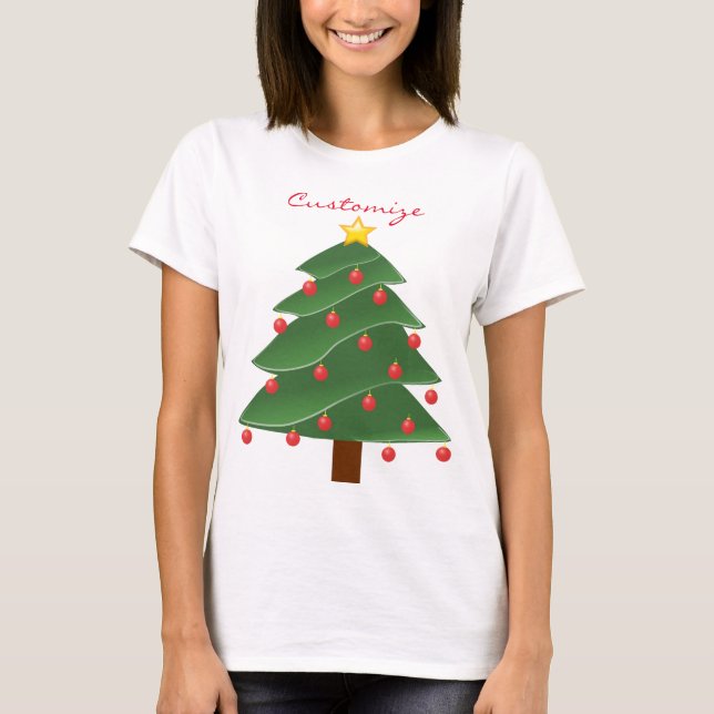Camiseta Thunder_Cove del árbol de Navidad verde (Anverso)