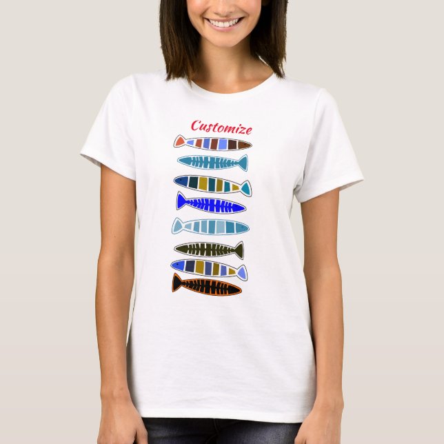 Camiseta Thunder_Cove, pez rayado multicolor (Anverso)