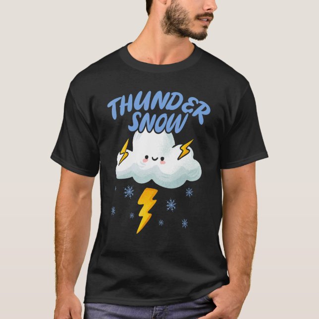 Camiseta Thunder Snow   Ice Cold Snowy Winter Season (Anverso)