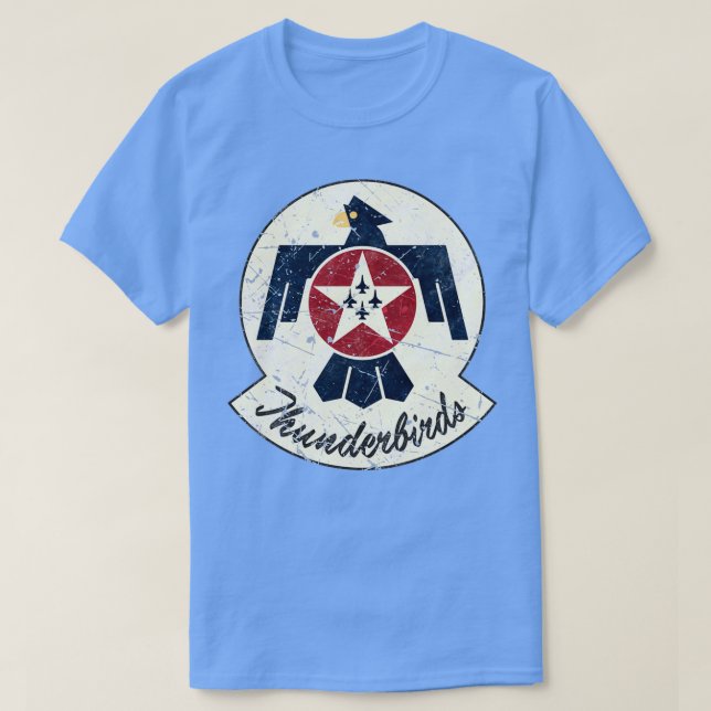 Camiseta Thunderbird F16 equipo de demostración de aire USA (Diseño del anverso)