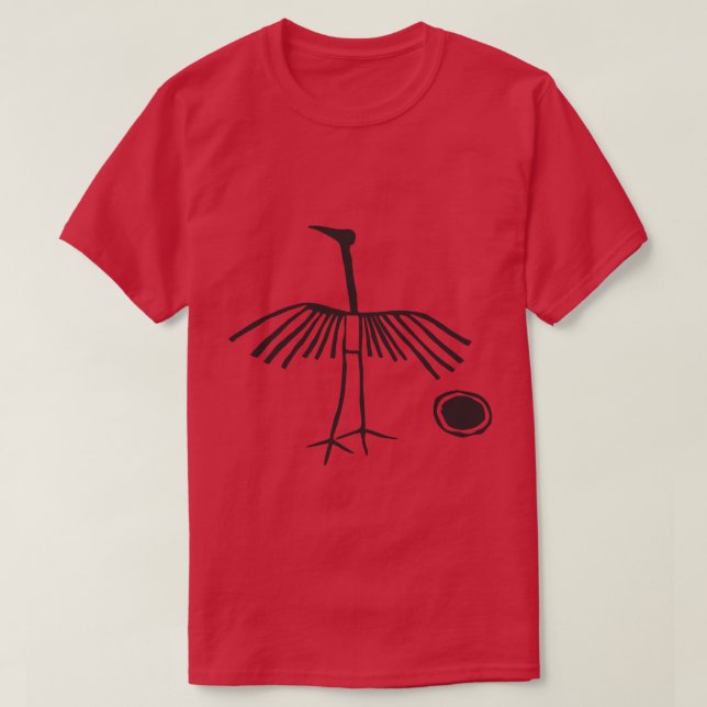 Camiseta Thunderbird indio de arte rupestre prehistórico (Diseño del anverso)