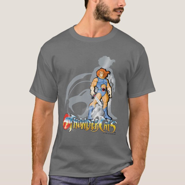Camiseta ThunderCats | Gráfica de Sombra de León-O Halftton (Anverso)