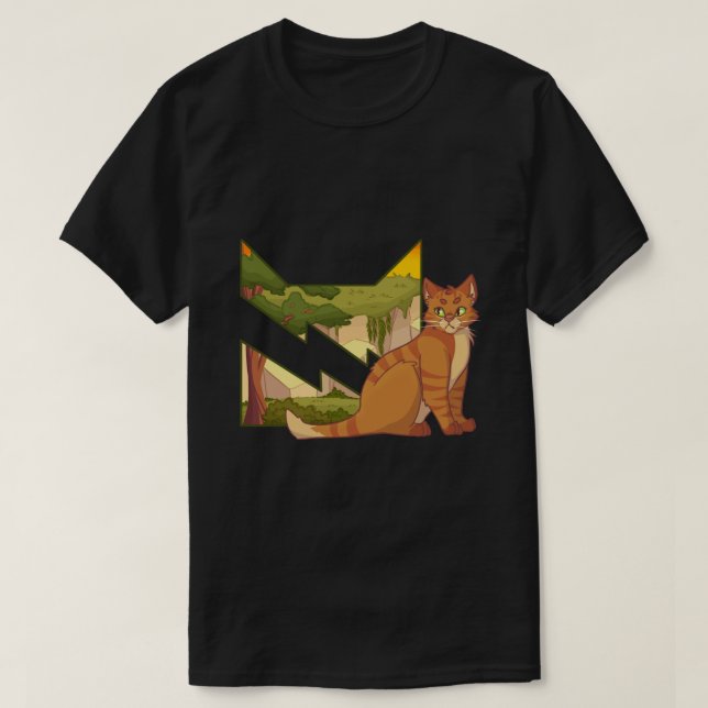 Camiseta Thunderclan Warriors Warriors Cats Pegatina.png (Diseño del anverso)