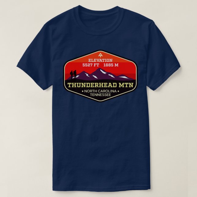 Camiseta Thunderhead Mountain North olina Tennessee Appalac (Diseño del anverso)