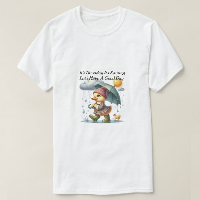 Camiseta Thursday Raining. (Diseño del anverso)