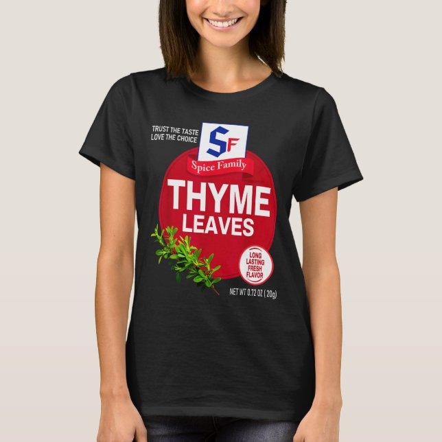 Camiseta Thyme Leaves Halloween Sce Costume Group Matching  (Anverso)
