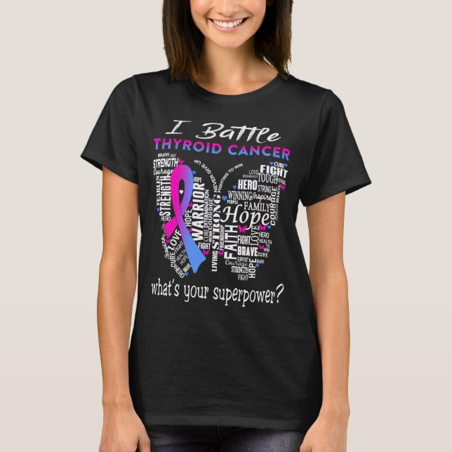 Camiseta Thyroid Cancer Awareness Month Ribbon Gifts (Anverso)
