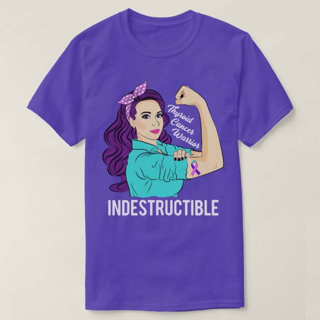 Camiseta Thyroid Warrier Indestructible Awareness Support (Diseño del anverso)