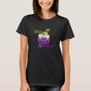 Camiseta Thythem Pronoun D20 Nonbinarios Flag Nonbinario Pr
