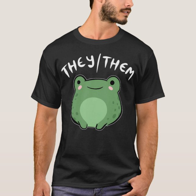Camiseta Thythem Pronoun Frog A Kawaii Noninary Gift Cele (Anverso)