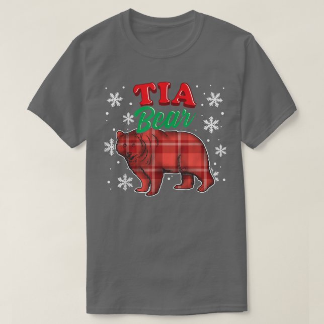 Camiseta Tia Bear Búfalo Testada Regalo Familia De Osos De  (Diseño del anverso)