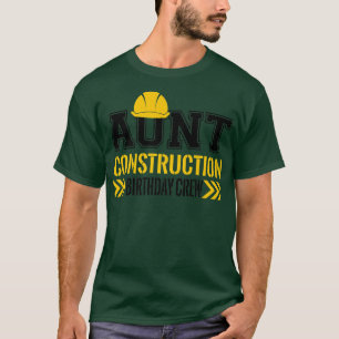 Camiseta Tía Birthday Crew 1ª construcción Camión de cumple